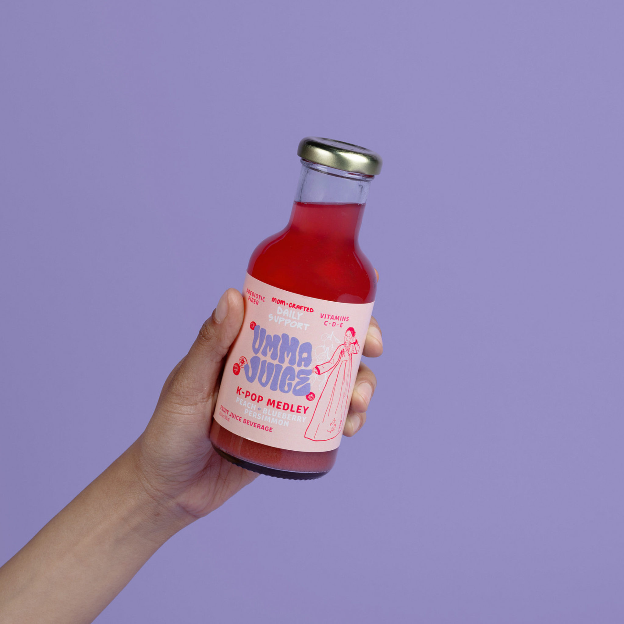 K-Pop Medley Juice with Peach, Blueberry, Persimmon (12-PACK)