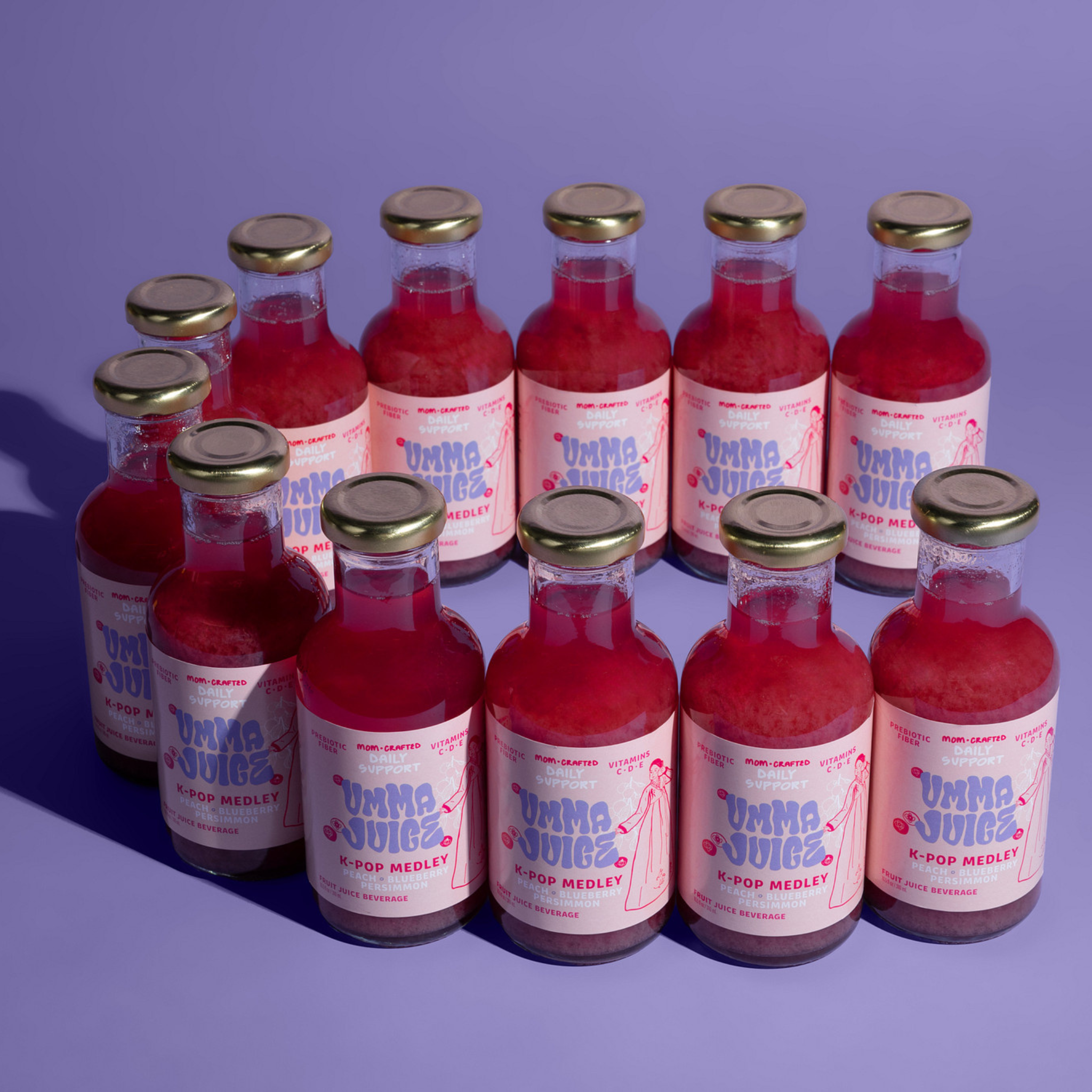 K-Pop Medley Juice with Peach, Blueberry, Persimmon (12-PACK)